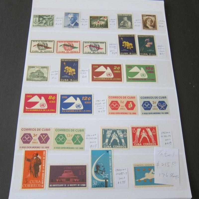 Cuba modern sets 176 stamps All MNH 