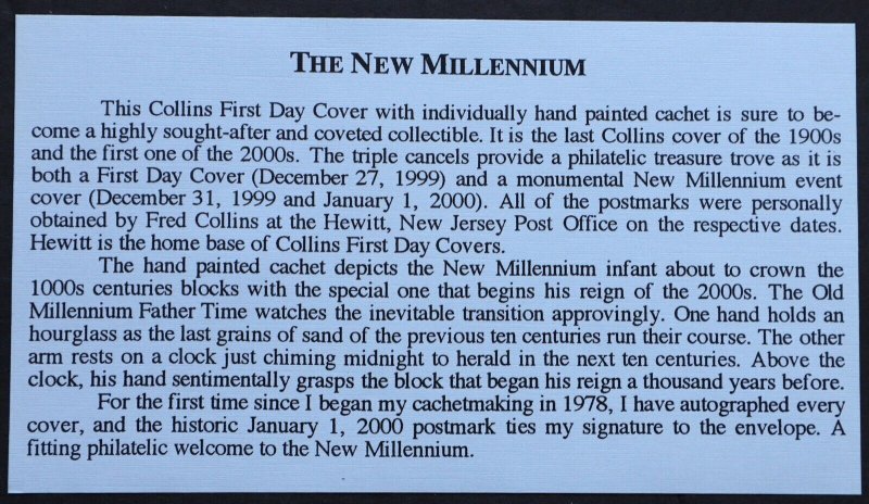 U.S. Used #3369 33c Baby New Year 2000 Collins First Day Cover (FDC)