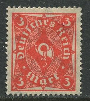GERMANY. -Scott 186- Definitives -1922- Mint - Wmk 126 - Single 3m Stamp