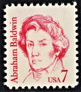 US 1850 MNH VF 7 Cent Abraham Baldwin Statesman