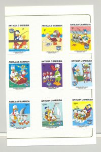 Antigua #808-818 Disney Christmas 9v & 2v S/S Imperf Proofs on 2v Cards