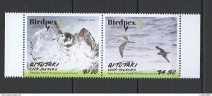 2018 Aitutaki Fauna Flying Diving Birds Birdpex 8 Expo Petrel 1Set ** Nw0289