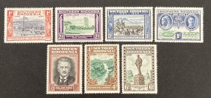 Southern Rhodesia 1940 #57-63, Founding 50th Anniversary, MNH.