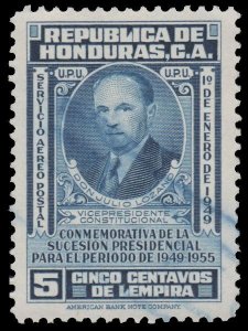 HONDURAS AIRMAIL STAMP 1949. SCOTT: C172. USED. # 4