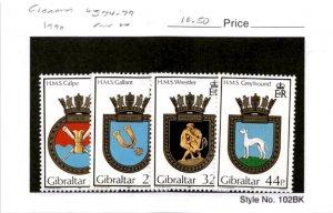 Gibraltar, Postage Stamp, #574-577 Mint NH, 1990 Crests