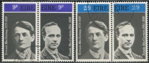 IRELAND Sc#284-87 Pairs 1970 MacSwiney & MacCuurtin Complete Set Used