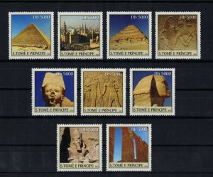 S. TOME E PRINCIPE 2003 - Ancient Egypt, monuments (2) / complete set MNH