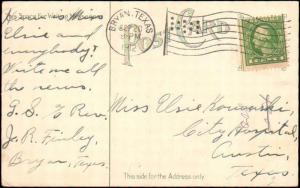 TEXAS BRYAN 1912 SEP 20 FLAG CANCEL