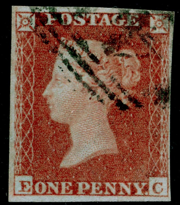 SG8, 1d red-brown PLATE 164, FINE USED. Cat £50. EC