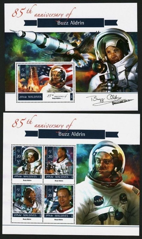 2015 Maldive Islands 5739-42KL+B809 45 years of Apollo 11 Moon Landing 17,50 €