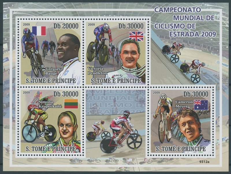 Sao Tome & Principe 2009 MNH Sports Stamps Cycling World Championships 4v M/S