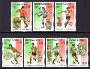 Nicaragua 1507-1513 Soccer MNH VF