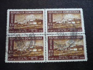 Stamps - Dominican Republic - Scott# 443 - Used Block of 4 Stamps