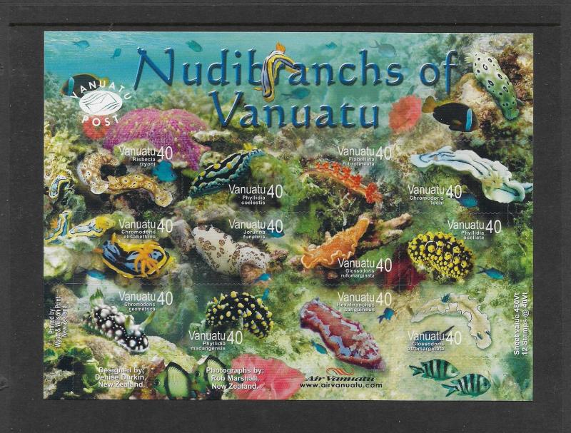 NUDIBRANCHES - VANUATU #956  MNH