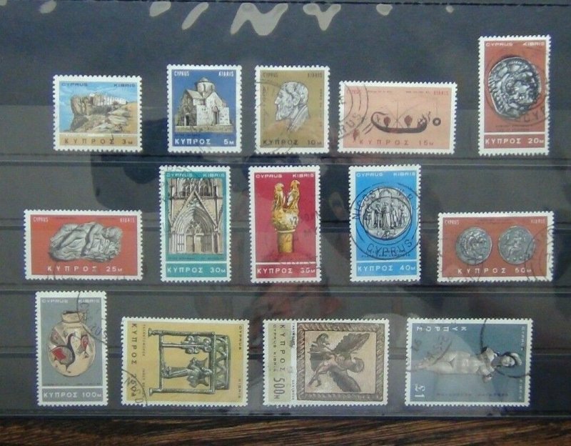Cyprus 1966 - 1969 set to £1 SG283 - SG296 Fine Used 