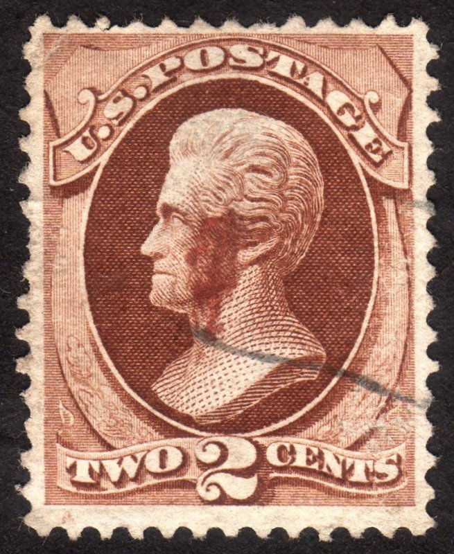 1870, US 2c, Jackson, Used, Split Grill, Sc 135