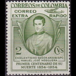 COLOMBIA 1954 - Scott# C261 Archbishop Mosquera Set of 1 LH