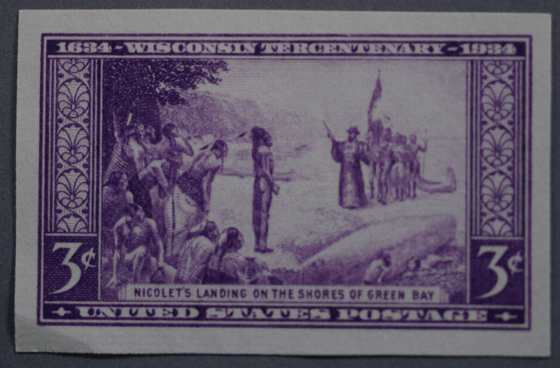 United States #755 Wisconsin Tercentenary Imperforate MNH