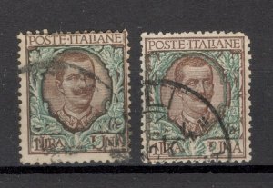 ITALY - USED STAMP  1L , Vittorio Emanuele III - PLATE ERROR - LOOK 