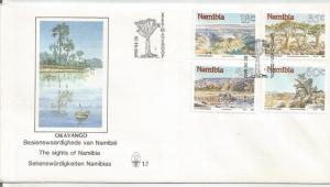 NAMIBIA, 1990, FDC, Sights  Scott 662-665