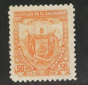 El Salvador Scott 157n MH* 1896  unwatermarked CV$15