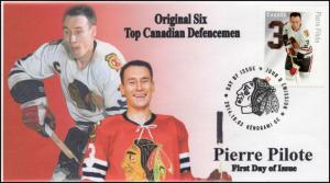 CA14-002, 2014, FDC, Canadian Defensemen, Pierre Pilote, Original Six,
