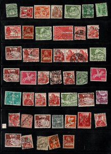 Switzerland postmarks mix 1890s-1980s