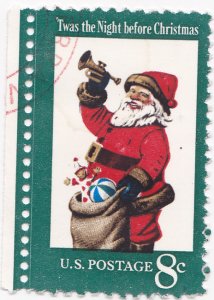 USA - 1972 Christmas - Santa Claus -8c -Used