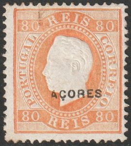 Azores 1882 Sc 53b MH* some perf toning heavy hinge