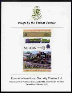 St Lucia 1983 Locomotives #1 (Leaders of the World) $1 Bo...