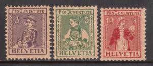 Switzerland #B7 - #B9 Mint Never Hinged Set