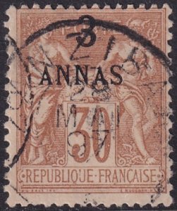 French Offices Zanzibar 1894 Sc 6 used light corner crease