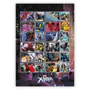 Royal Mail - X-Men - Collectors Sheet - Sheet of 12 stamps - Mint