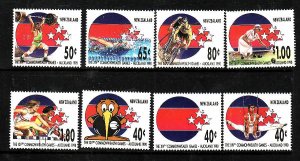 New Zealand-Sc#970-7-unused NH set-Sports-Commonwealth Games-1989-id3-