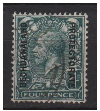 Bechuanaland 1913  Scott 89 used - 4p, George V, Wmk 33 