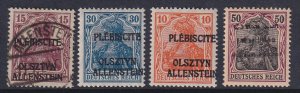 GERMANY - COLONIES 1920 10pf and 30pf overprinted with Plebiscite - 26223