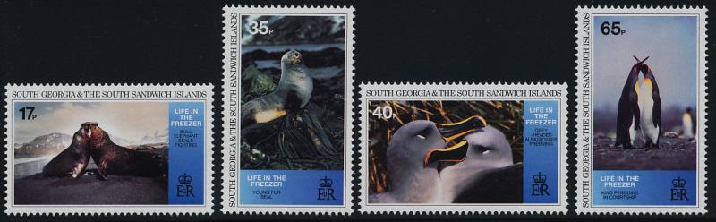 South Georgia 190-3 MNH Seals, Albatross, King Penguins