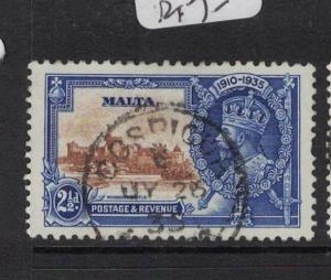 Malta 2 1/2d Silver Jubille Cospicua Cancel VFU (4drr) 