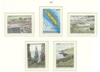 Faroe Islands Sc 161-5 1987 Hestur Island set NH										