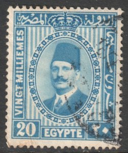 Egypt Scott 143, 1927 King Faud 20m used
