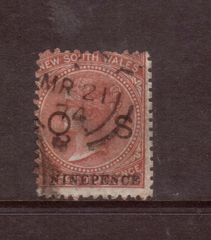 New South Wales #O39 Used Fine March 21 1874 Date Cancel 