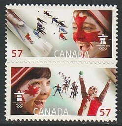 2010 Canada - Sc 2375i - MNH VF - 1 pair - Celebrating the Olympic Spirit