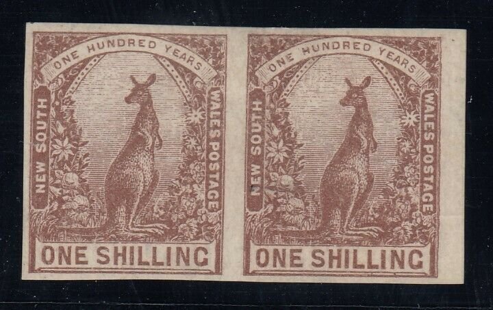 New South Wales, SG 312a, MHR Imperforate Pair variety