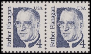 US 2171 Great Americans Father Flanagan 4c horz pair (2 stamps) MNH 1986