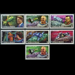 MALDIVES 1974 - Scott# 472-8 Space Set of 7 NH perf.toned