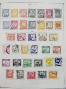 EDW1949SELL : BOLIVIA Very clean Mint & Used collection on album pages Cat $1171