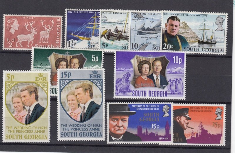 South Georgia QEII 1967/74 Sets x 5 MNH BP2476 