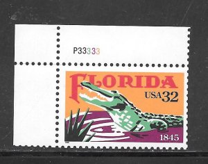 #2950 MNH Plate # Single