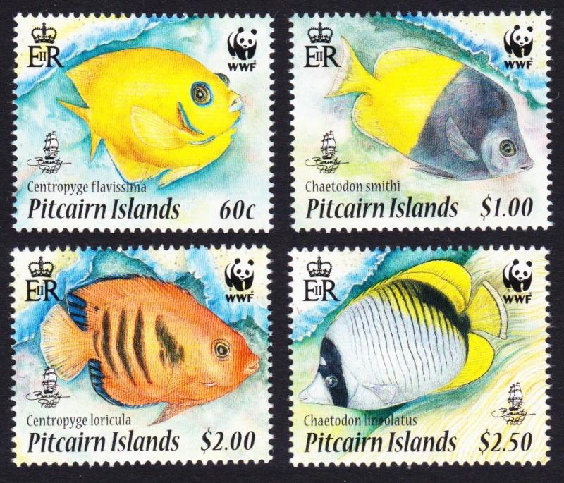 Pitcairn WWF Coral Reef Fish 4v SG#807-810 SC#705a-d MI#805-808 SALE BELOW FACE