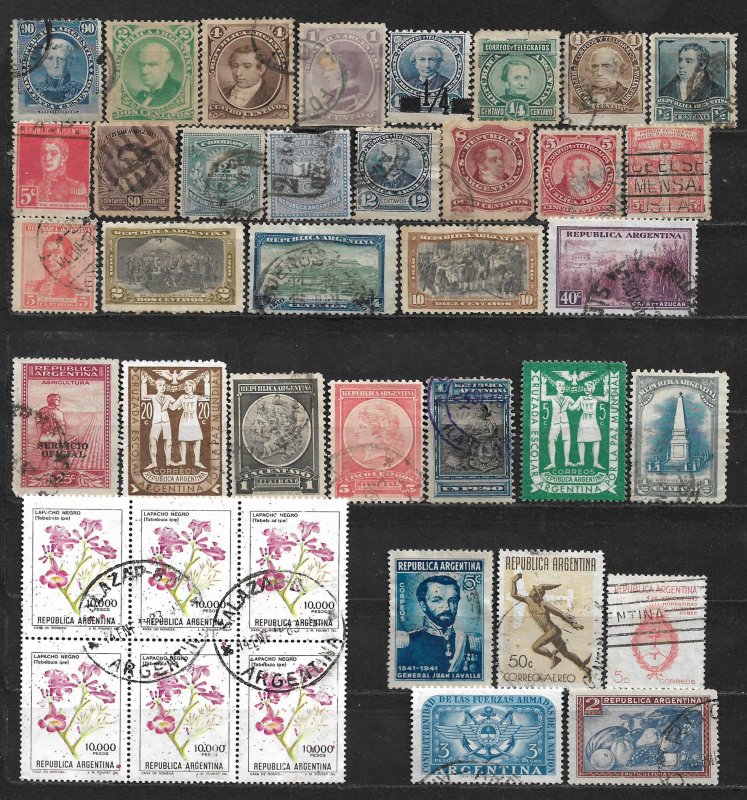 COLLECTION LOT OF 39 ARGENTINA 1873+ STAMPS